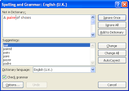 spelling and grammar