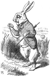 The White Rabbit (www.en.wikipedia.org/wiki/Alice's_Adventures_in_Wonderland)