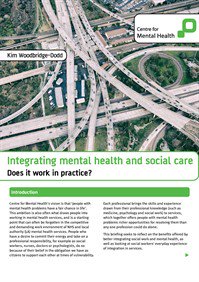 Integrating MH and social care